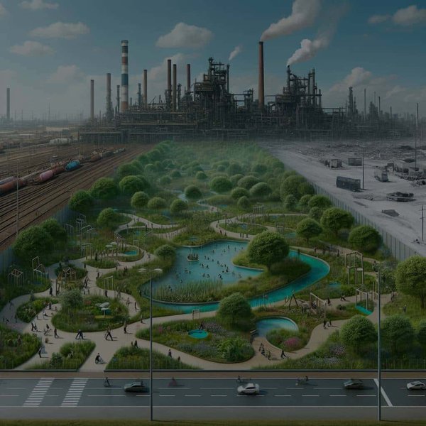 Comment réhabiliter une friche industrielle en un espace vert communautaire ?